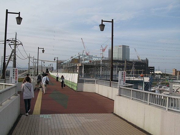 建設中のららぽーと海老名(2014年10月撮影)