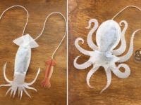 タコとイカがお茶の海をヒラヒラするティータイム。タコ＆イカのティーバッグさらには深海生物も登場していた！