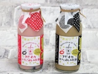 向かって左から「タピオカ　いちごオレのお酒」、「タピオカ　カフェオレのお酒」