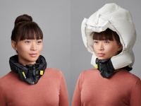自転車に乗る人のマストアイテムなるか？首に巻いておくだけで転倒したら瞬時に膨らみ頭部を守るエアバッグ