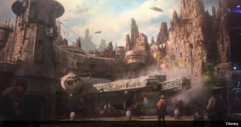 米ディズニーランド、建設中の新エリア「スター・ウォーズ：ギャラクシーズ・エッジ」を収めたドローン映像を公開！