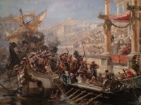 これが古代ローマの底力。コロッセオに水を張り、囚人たちが本気の殺し合いをする「模擬海戦」の凄まじさ