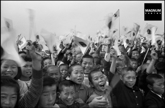 JAPAN. Hiroshima. Crowds greeting the Emperor HIROHITO. 1951.