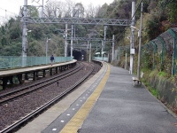 菊水山駅ホーム（もんじゃさん撮影、Wikipedia Commons