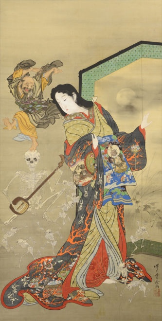 河鍋暁斎 《地獄太夫と一休》