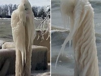 凍てつくほど怖い。自然が作り上げた死神の氷像にびっくり！