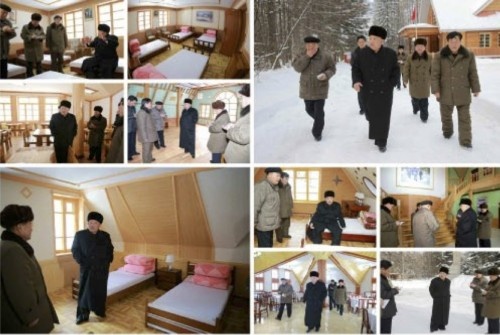 三池淵郡を現地指導した金正恩氏（2016年11月28日付労働新聞より）