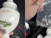 呪いの壺なのか？チャリティーショップで買ったゴブリンの壺の中に遺灰らしきものが...