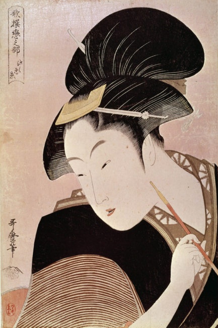 喜多川歌麿「深く忍恋」