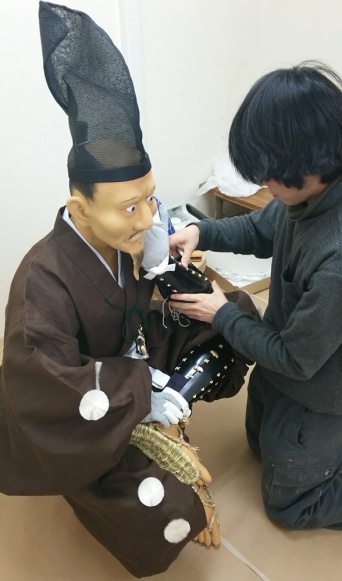 制作中の立体しかみ像（画像提供：浜松市）