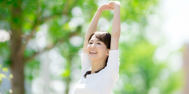 心身をリフレッシュする女性