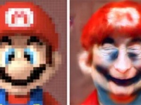マリオはこんな顔だった！？モザイクを取り去り、リアルな顔を生成するAI技術が登場（米研究）