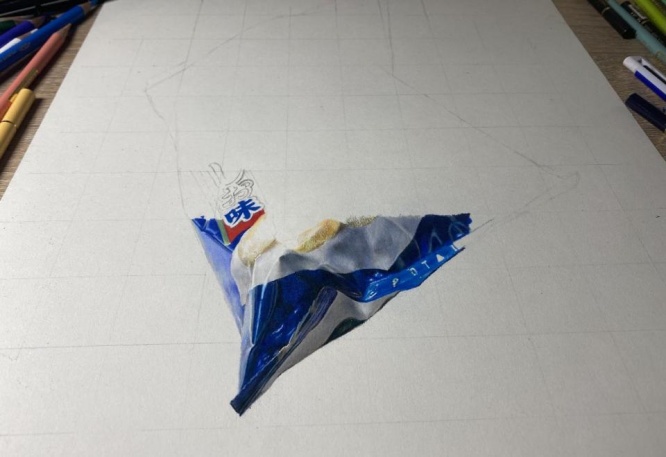 うっすら下書きの線も見える（画像は篠さん提供）