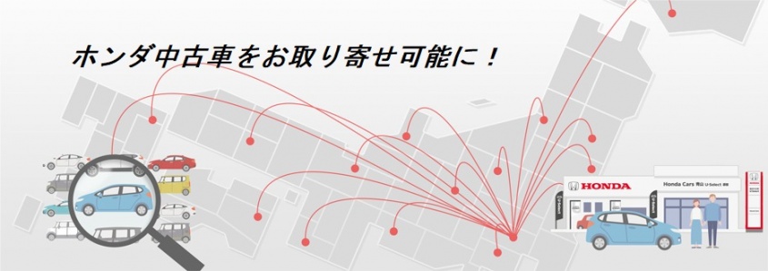 ホンダは、全国のホンダ「中古車のお取り寄せ」制度を開始！