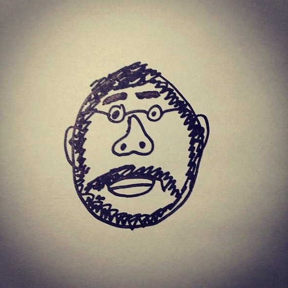 ベースとなったtkuyさんの似顔絵、なんだかほほえましい