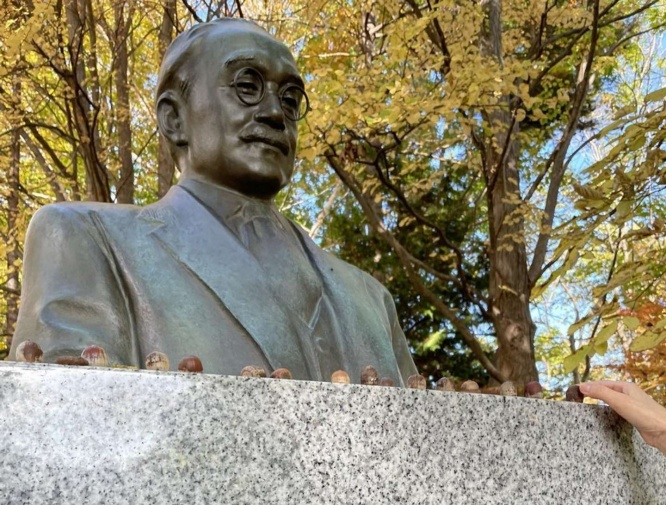 どんぐりが補填される様子を捉えた写真(画像提供:@icramboさん、編集部でトリミング)