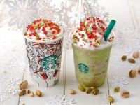 「キャンディー ピスタチオ」（写真左）と「キャンディー ピスタチオ フラペチーノ」（写真右）
