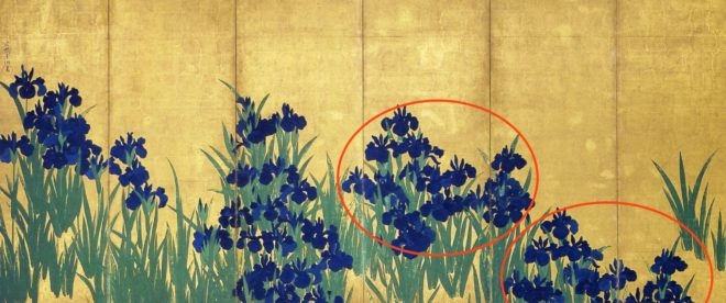 国宝《燕子花図屏風》尾形光琳（左隻）