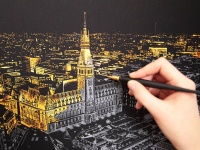 感動間違いなし！「スクラッチ型大人の塗り絵」で究極の夜景を描こう！