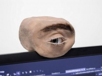 常に見られていることを意識したい。そんなあなたのための人の目型WEBカメラ（眉毛付き）
