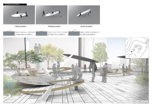 最優秀賞「Lean on Nature」（画像提供：神戸市住宅都市局都心三宮再整備課）