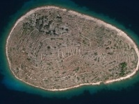 上空から見ると、人間の指紋のように見える島